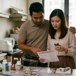 multi-ethnic Malaysian couples preparing for pregnancy. These images focus on common pre-conception activities, such as discussing nutrition, taking vitamins, and attending medical consultations together.